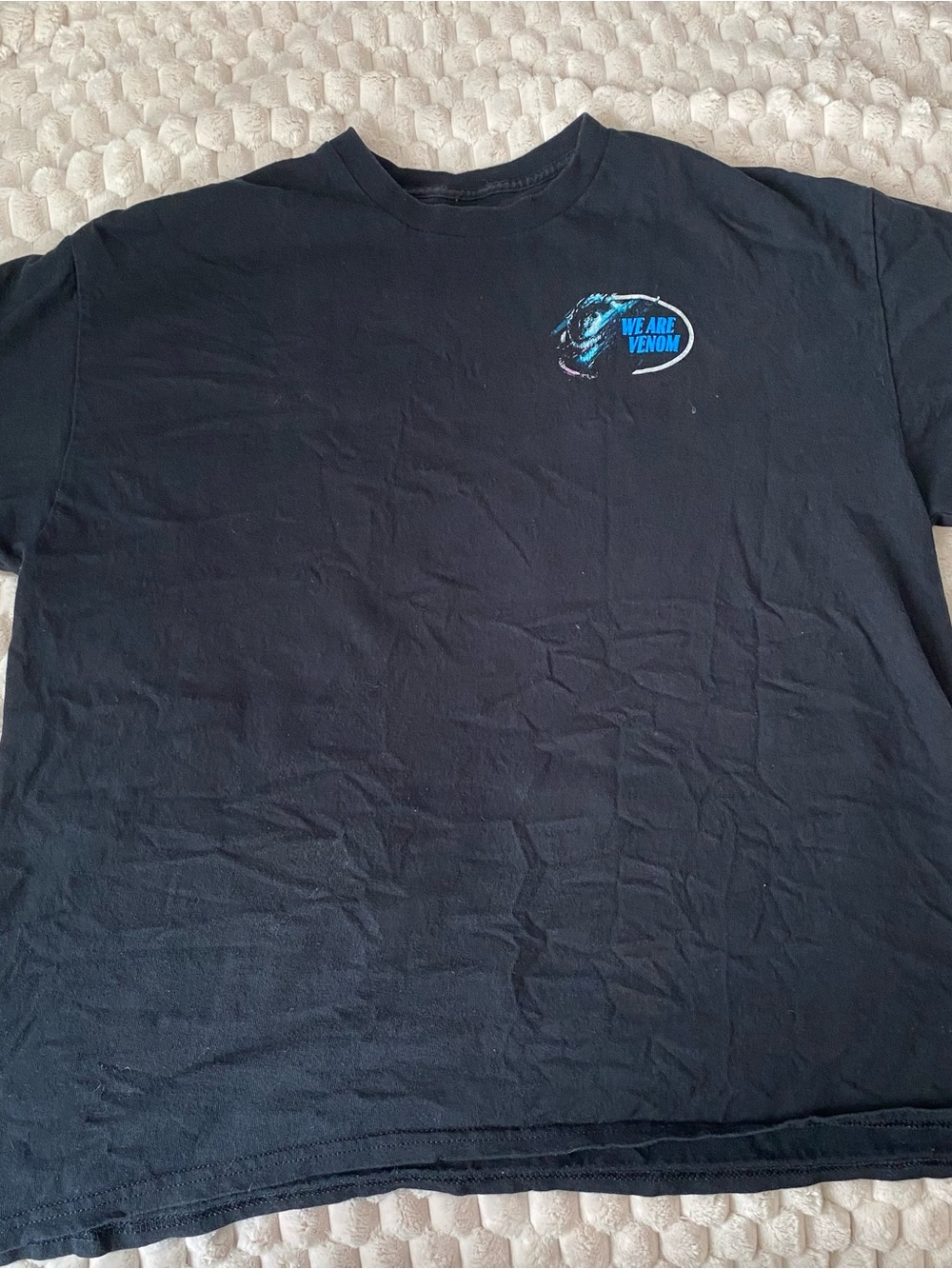 Marvel Venom Graphic Black T-Shirt with Blue Logo